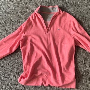 Vineyard Vines Mens Medium Pink 1/4 Zip